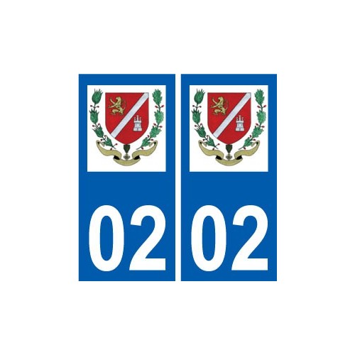 02 étreux logo ville autocollant plaque sticker