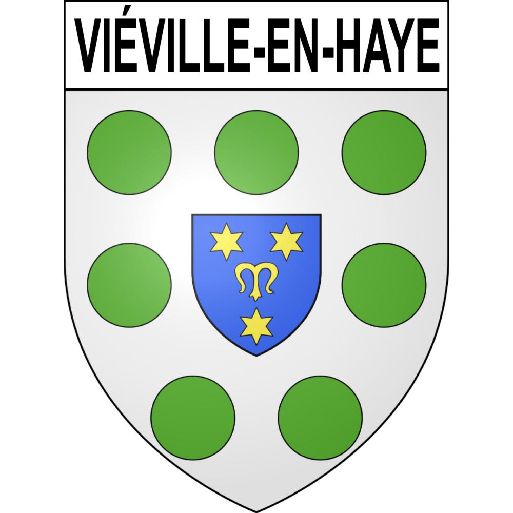 Pegatinas escudo de armas de Viéville-en-Haye adhesivo de la etiqueta engomada