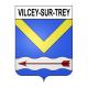 Pegatinas escudo de armas de Vilcey-sur-Trey adhesivo de la etiqueta engomada