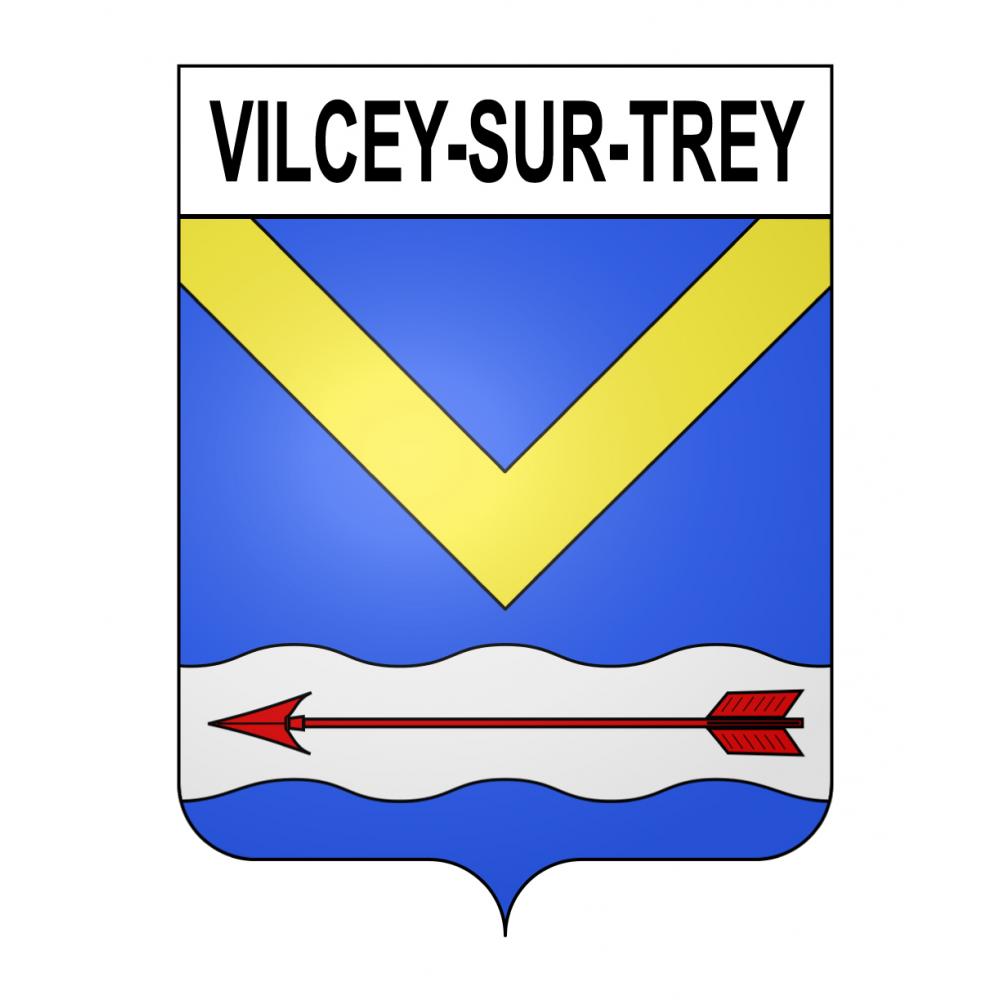 Vilcey-sur-Trey 54 ville sticker blason écusson autocollant adhésif