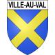 Pegatinas escudo de armas de Ville-au-Val adhesivo de la etiqueta engomada