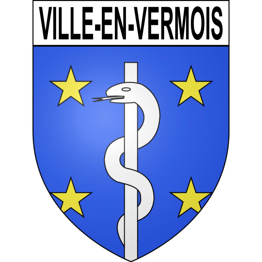 Ville-en-Vermois Sticker wappen, gelsenkirchen, augsburg, klebender aufkleber