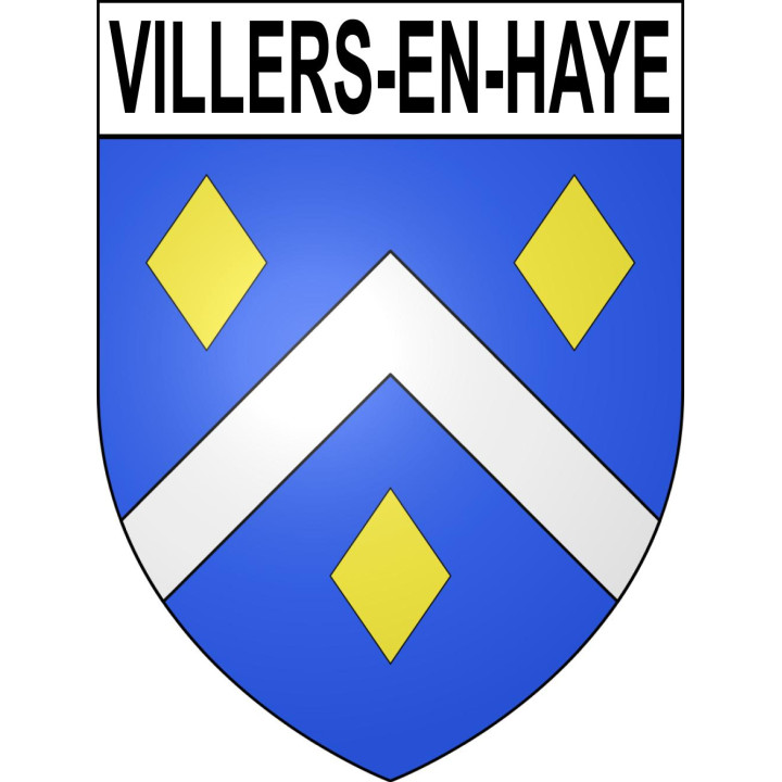 Pegatinas escudo de armas de Villers-en-Haye adhesivo de la etiqueta engomada