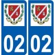 02 étreux logo ville autocollant plaque sticker