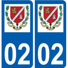 02 étreux logo ville autocollant plaque sticker