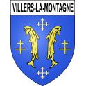 Pegatinas escudo de armas de Villers-la-Montagne adhesivo de la etiqueta engomada
