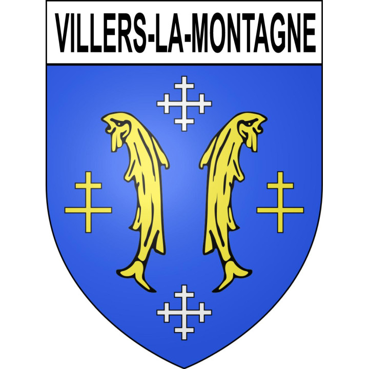 Villers-la-Montagne Sticker wappen, gelsenkirchen, augsburg, klebender aufkleber