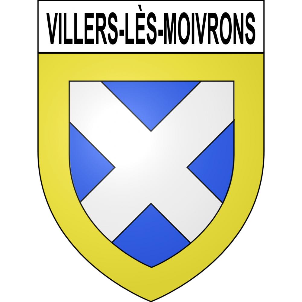 Pegatinas escudo de armas de Villers-lès-Moivrons adhesivo de la etiqueta engomada