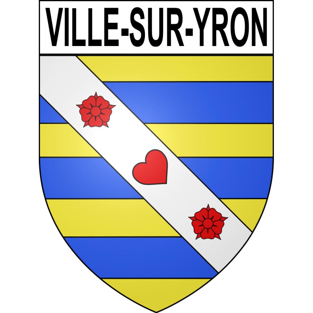 Pegatinas escudo de armas de Ville-sur-Yron adhesivo de la etiqueta engomada