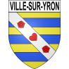 Pegatinas escudo de armas de Ville-sur-Yron adhesivo de la etiqueta engomada