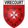 Virecourt 54 ville sticker blason écusson autocollant adhésif