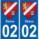 02 étreux ville autocollant plaque sticker