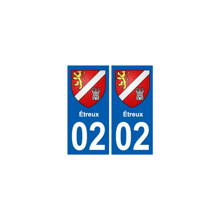 02 étreux ville autocollant plaque sticker