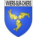 Pegatinas escudo de armas de Viviers-sur-Chiers adhesivo de la etiqueta engomada