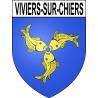 Pegatinas escudo de armas de Viviers-sur-Chiers adhesivo de la etiqueta engomada