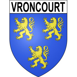 Pegatinas escudo de armas de Vroncourt adhesivo de la etiqueta engomada