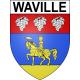 Pegatinas escudo de armas de Waville adhesivo de la etiqueta engomada