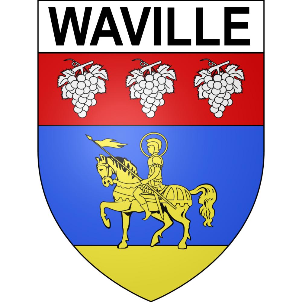 Pegatinas escudo de armas de Waville adhesivo de la etiqueta engomada