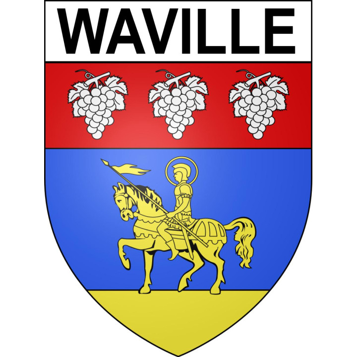 Pegatinas escudo de armas de Waville adhesivo de la etiqueta engomada
