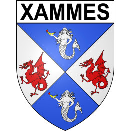 Pegatinas escudo de armas de Xammes adhesivo de la etiqueta engomada