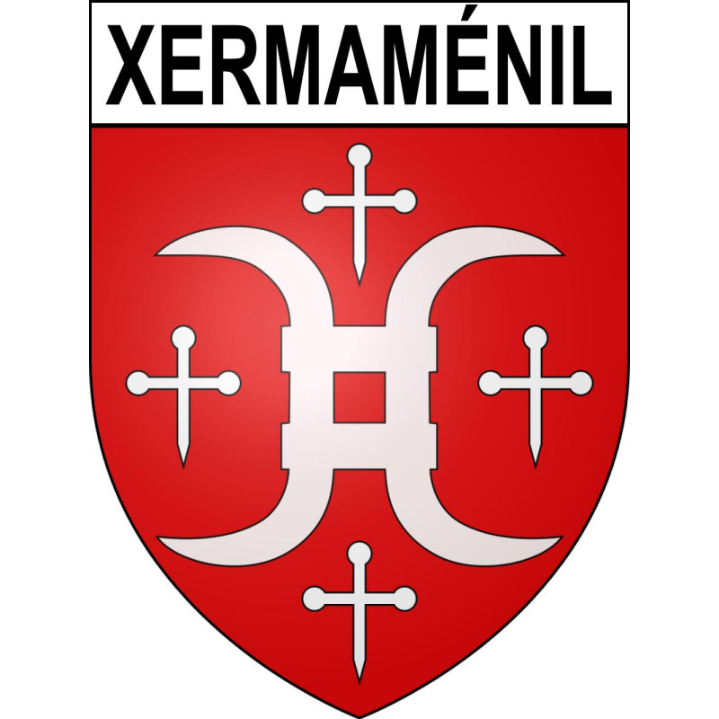 Xermaménil Sticker wappen, gelsenkirchen, augsburg, klebender aufkleber