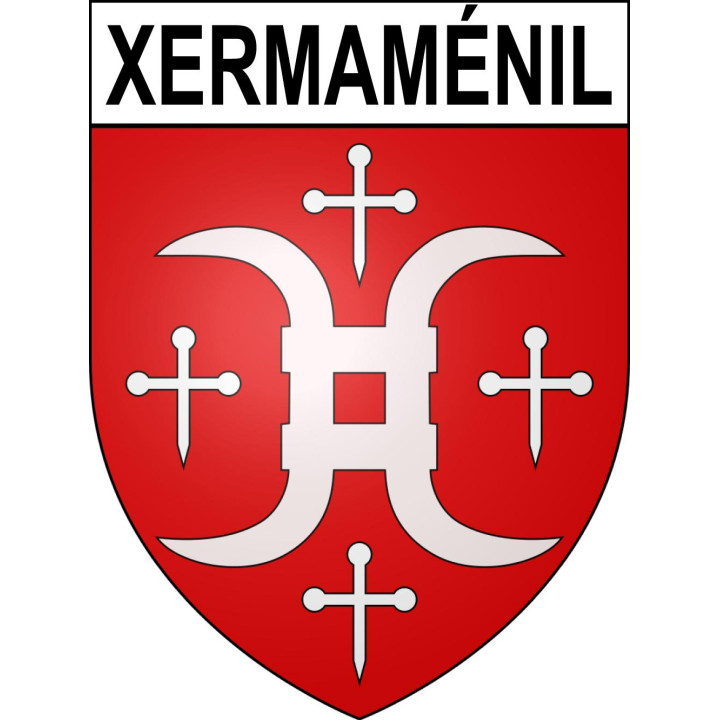 Pegatinas escudo de armas de Xermaménil adhesivo de la etiqueta engomada