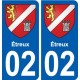 02 étreux ville autocollant plaque sticker
