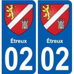 02 étreux ville autocollant plaque sticker