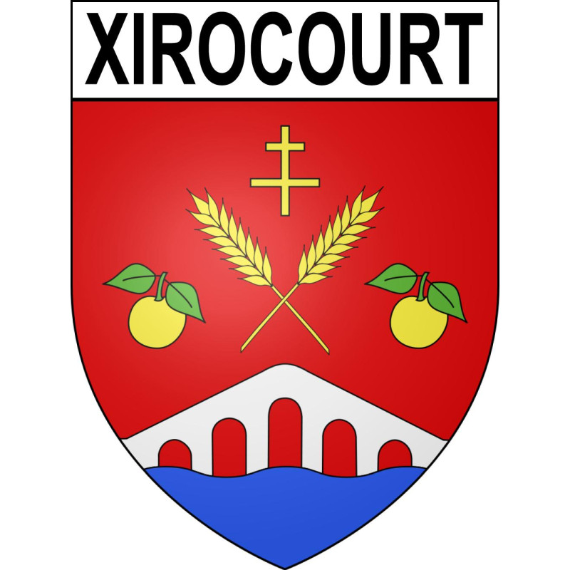 Pegatinas escudo de armas de Xirocourt adhesivo de la etiqueta engomada