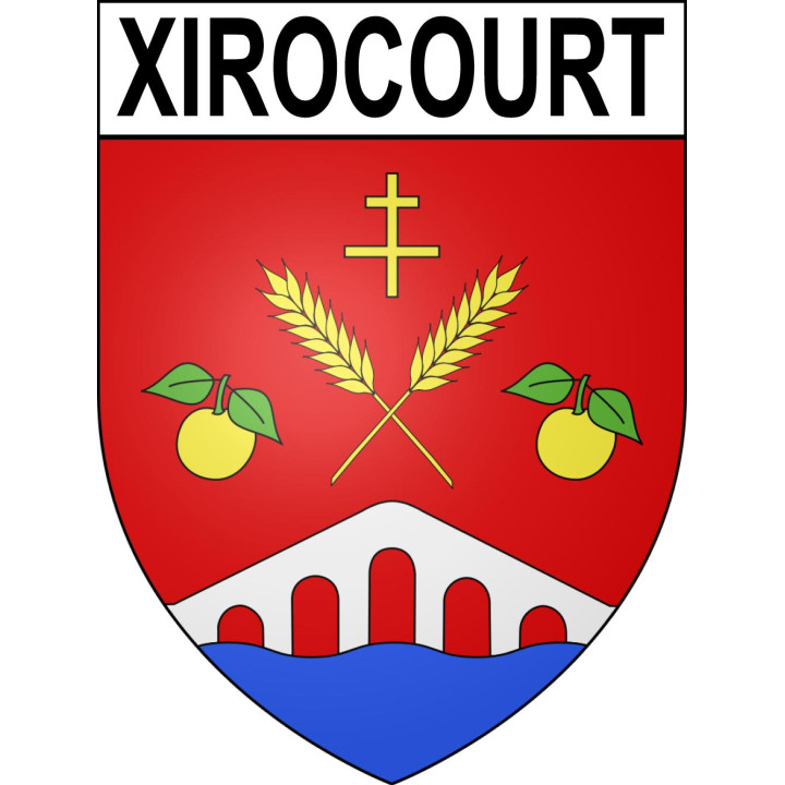 Pegatinas escudo de armas de Xirocourt adhesivo de la etiqueta engomada
