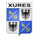 Pegatinas escudo de armas de Xures adhesivo de la etiqueta engomada