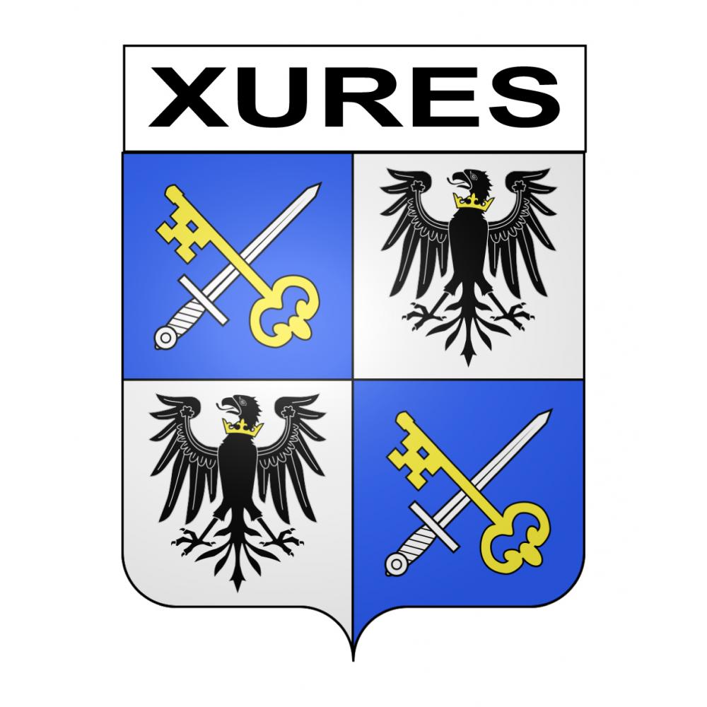 Pegatinas escudo de armas de Xures adhesivo de la etiqueta engomada