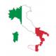 Aufkleber Flagge Italien Italy sticker flag map