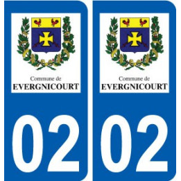 02 évergnicourt logo ville autocollant plaque sticker