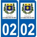 02 évergnicourt logo ville autocollant plaque sticker