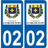02 évergnicourt logo ville autocollant plaque sticker