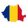Sticker Flag of Romania Romania sticker flag map