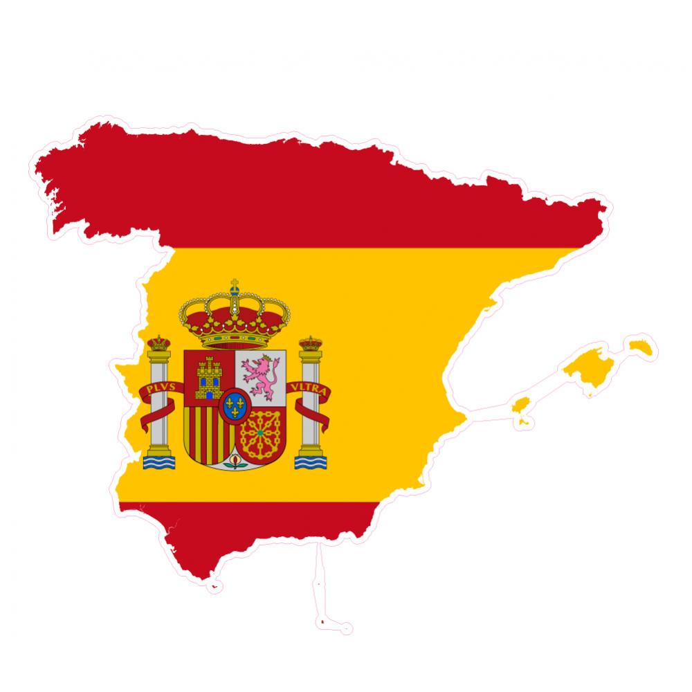Pegatina de la Bandera de  españa España pegatina de la bandera mape