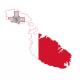 Sticker Flag of Malta Malta sticker flag map
