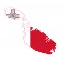 Aufkleber Flagge Malta Malta sticker flag map