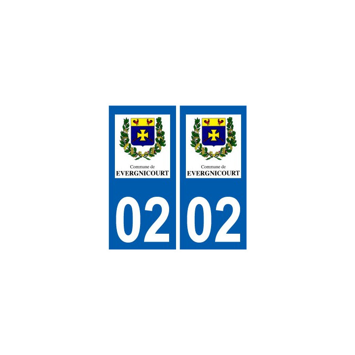 02 évergnicourt logo ville autocollant plaque sticker