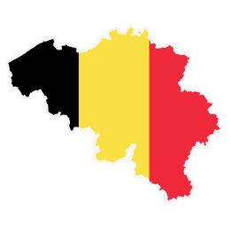 Sticker Flag of Belgium Belgium sticker flag map