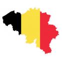 Aufkleber Flagge Belgium Belgien sticker flag map