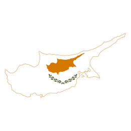 Aufkleber Flagge Zypern Zypern sticker flag map
