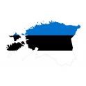 Autocollant Drapeau Estonia Estonie sticker drapeau carte adhésif flag map
