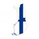 Sticker Flag of Finland Finland sticker flag map