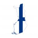 Autocollant Drapeau Finland Finlande sticker drapeau carte adhésif flag map