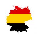Autocollant Drapeau Germany Allemagne sticker drapeau carte adhésif flag map