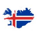 Sticker Flag of Iceland Iceland sticker flag map