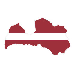 Adesivo Bandiera della Lettonia Lettonia adesivo bandiera mappe